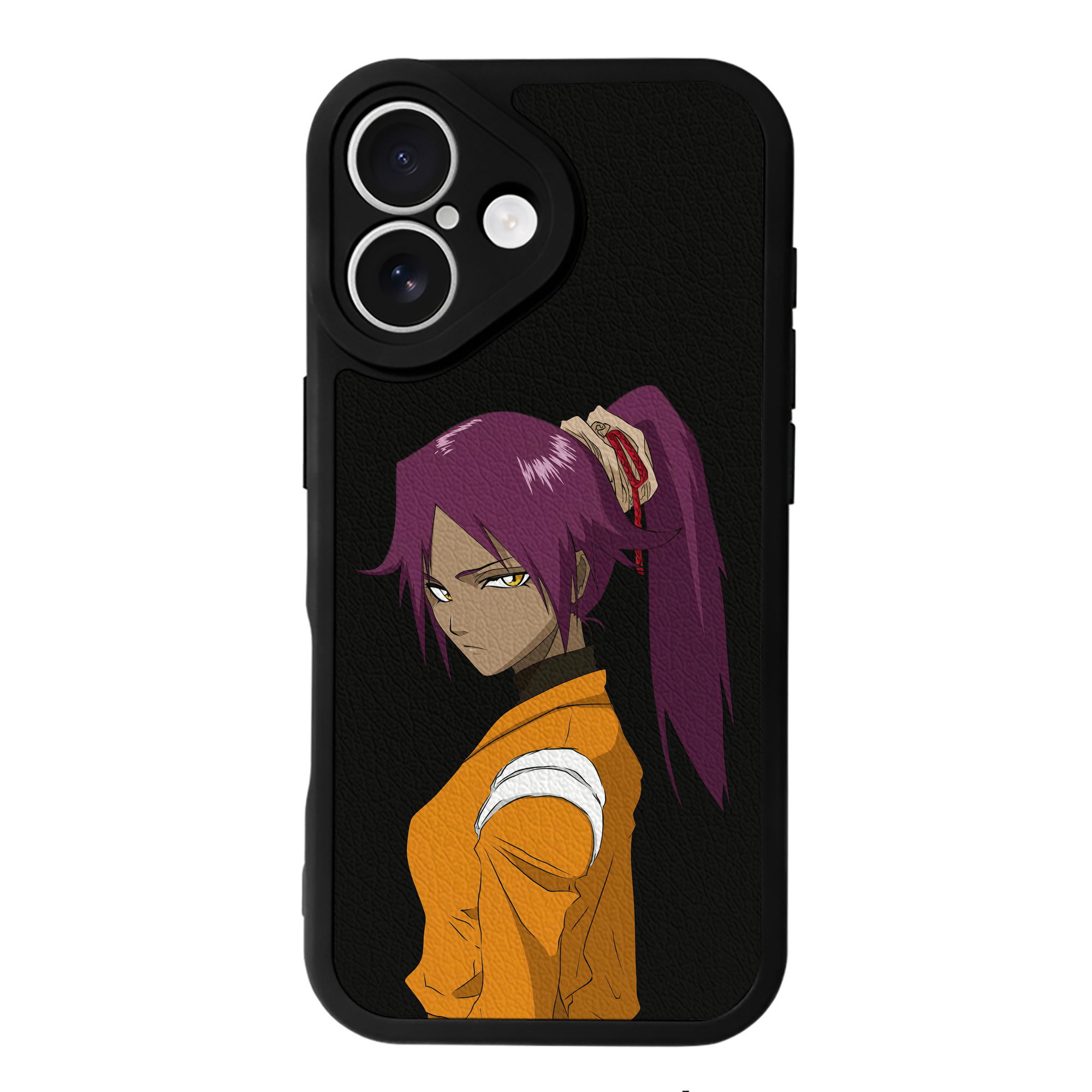 （画像用） ブリーチ 四楓院 夜一（しほういん よるいち） BLEACH Shihouin Yoruichi 【iPhone 16シリーズ対応】シリコンスマホケース（レザー調） 材質：シリコン